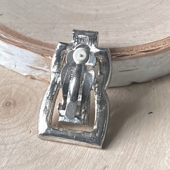 Single VTG Carolee, Art Deco, Pave of Diamanté Earring- Circa 1960s - Picture 4 of 7